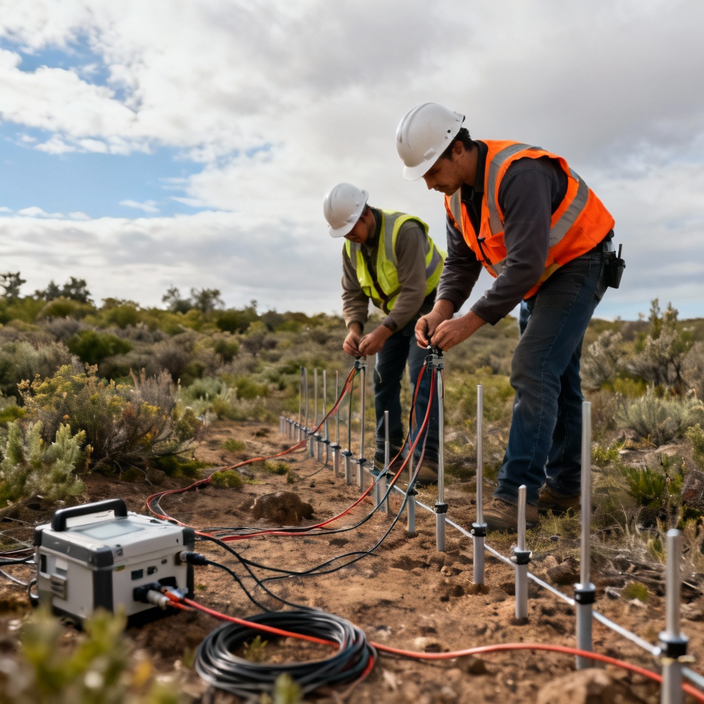seedream-4.0_Técnicos_en_casco_y_chaleco_instalando_electrodos_alineados_sobre_terreno_natur-0